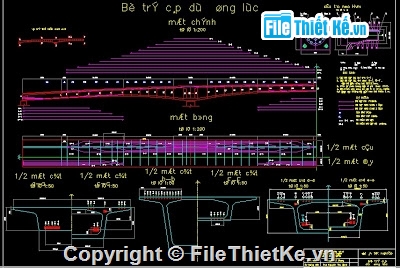 File Auto cad,cầu đúc,thiết kế cầu đúc hẫng,bản vẽ cầu đúc hẫng